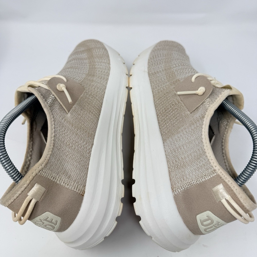 Hey Dude Sirocco Stretch Sox Womens 10 Neutral Beige Knit Slip On Sneakers 40148 - Picture 7 of 10